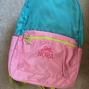 Pottery Barn Vibrant Pink and Teal Kids Backpack NWOT
